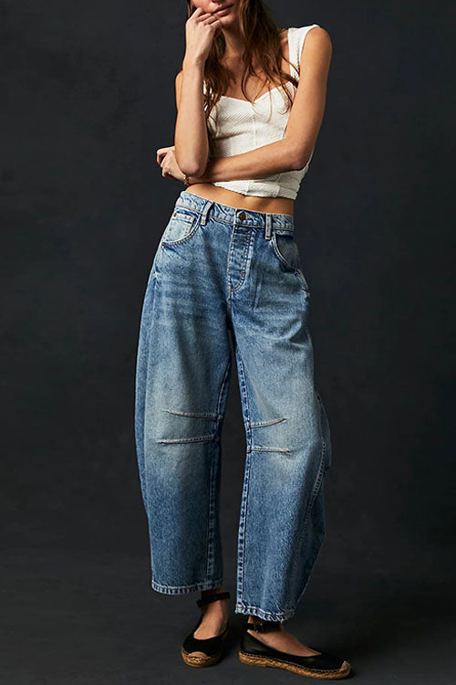 Valenzora | Rosiedress Mid Rise Barrel Leg Jeans