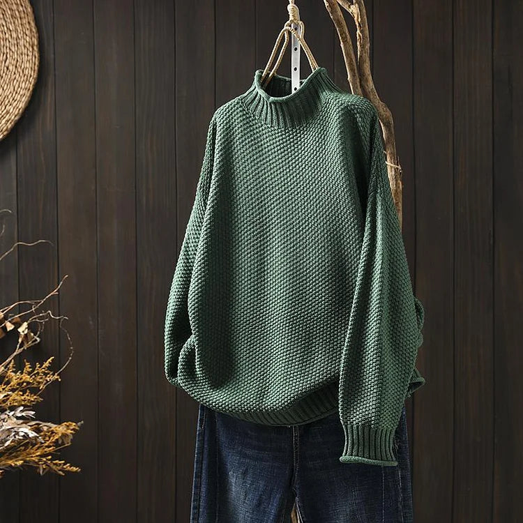 Knit sweater with collar
