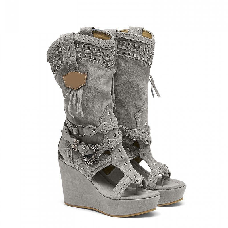 Valenzora | High Heels Perforated Women's Cool Boots