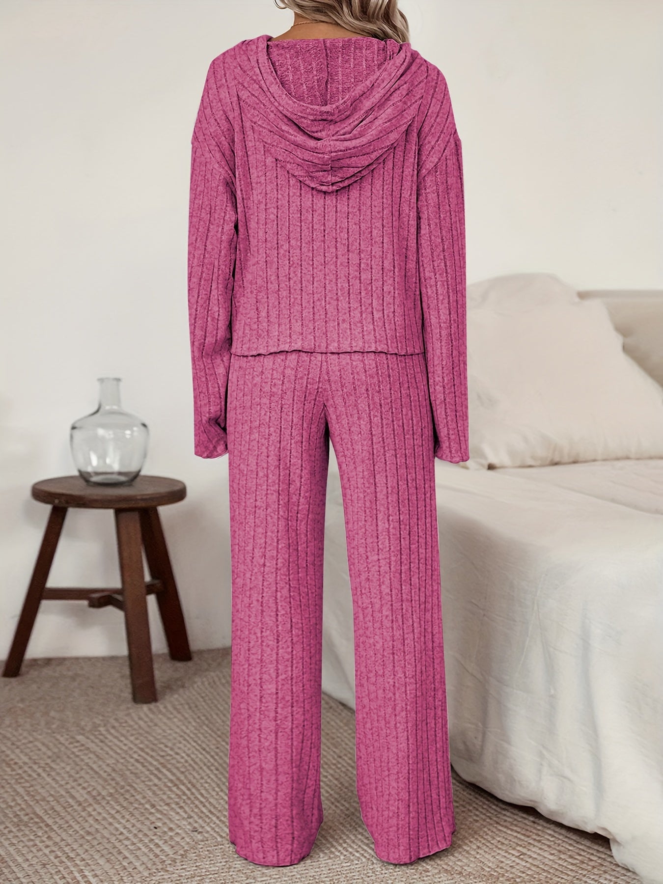 Valenzora | Women's Casual Solid Color Hoodie and