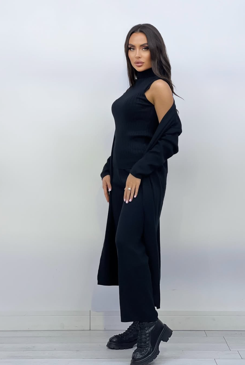 Valenzora | Women's Luxury 3-Piece Knit Co-Order Set Soft & Stretchy