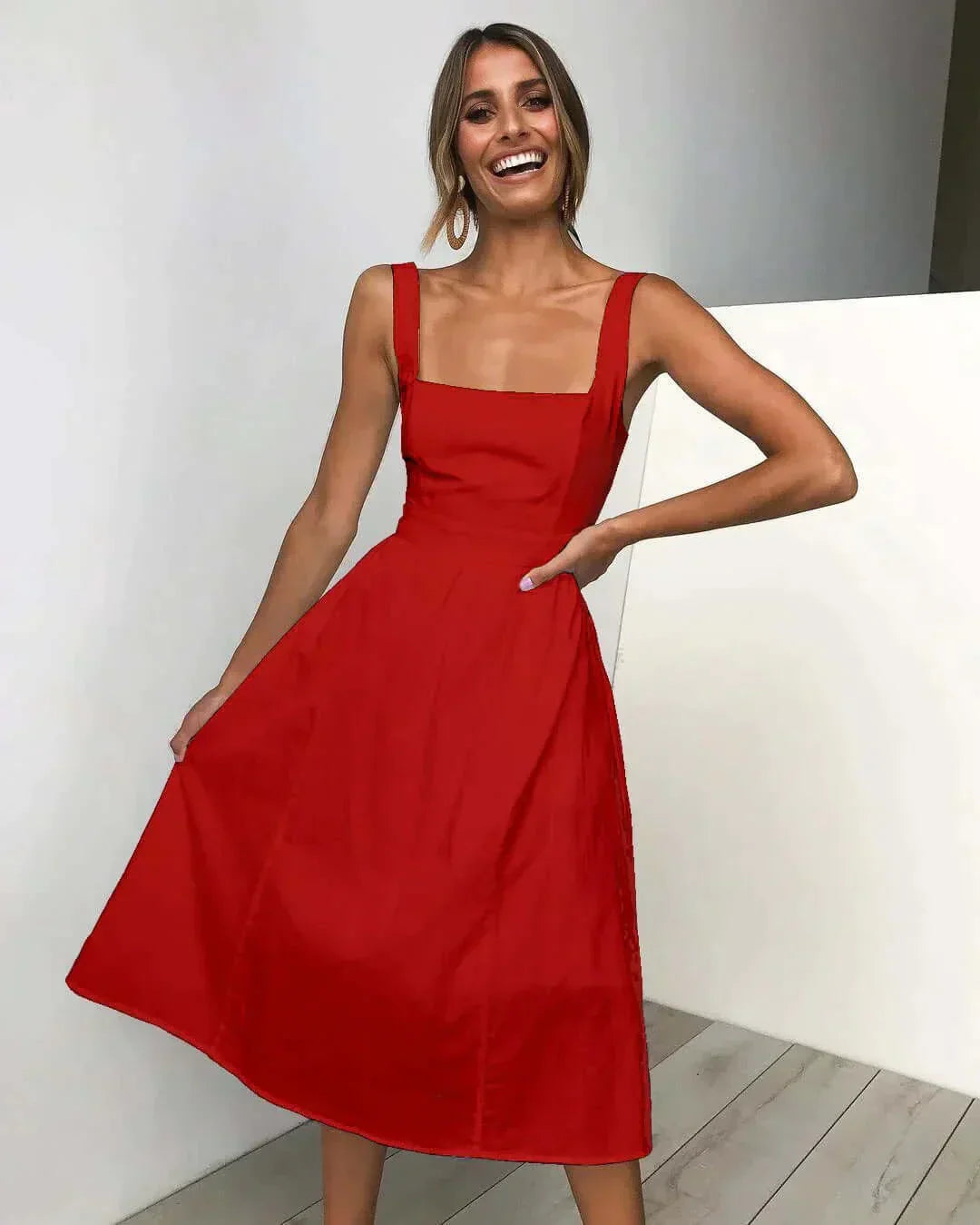 Valenzora | Party Solid Color Dress