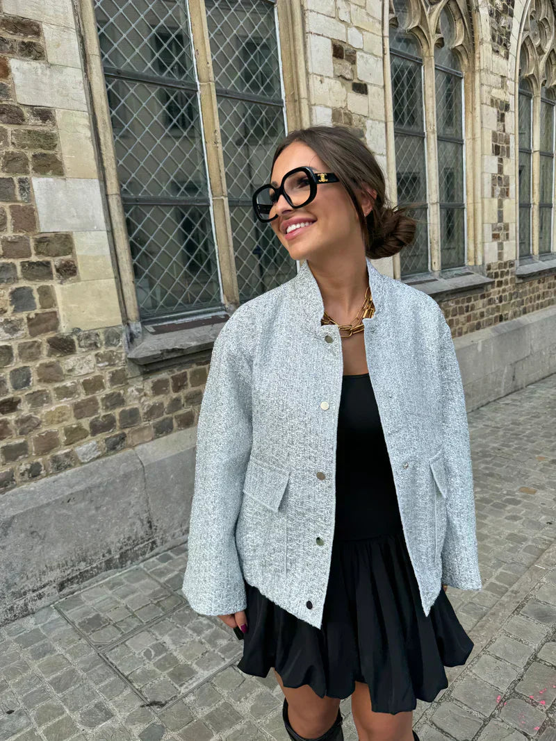 Valenzora | Sequin bomber jacket