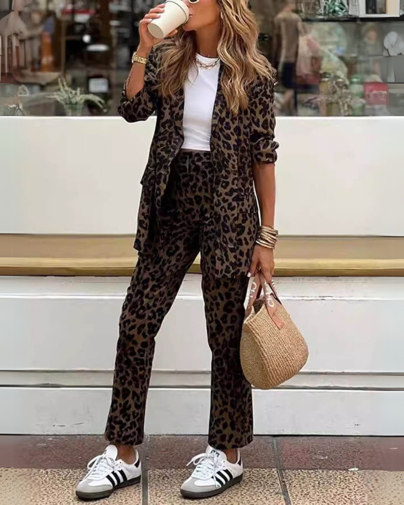Valenzora | Elegantes Set mit Leopardenmuster