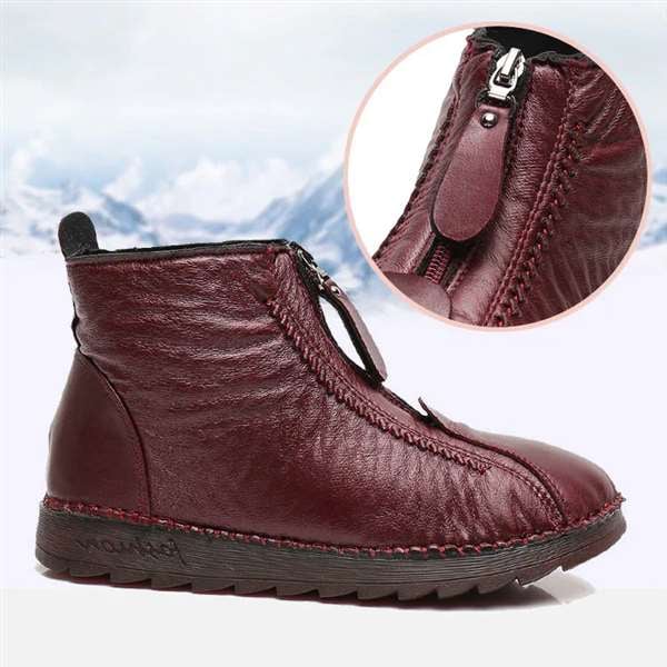 popular, non-slip leather ankle boots