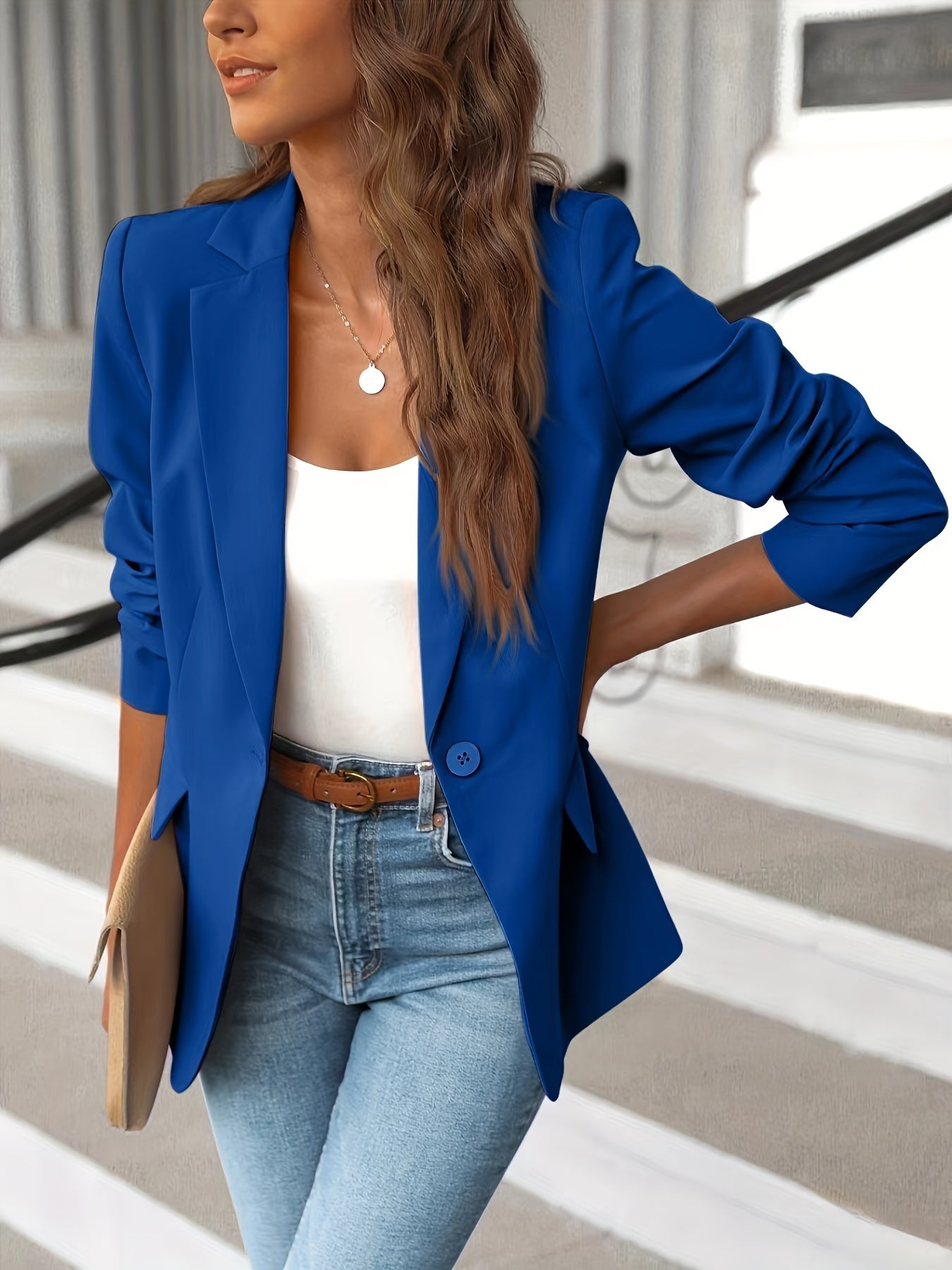 Valenzora | Elegante Herbstklassiker-Business-Blazer mit Seitentaschen für Damen