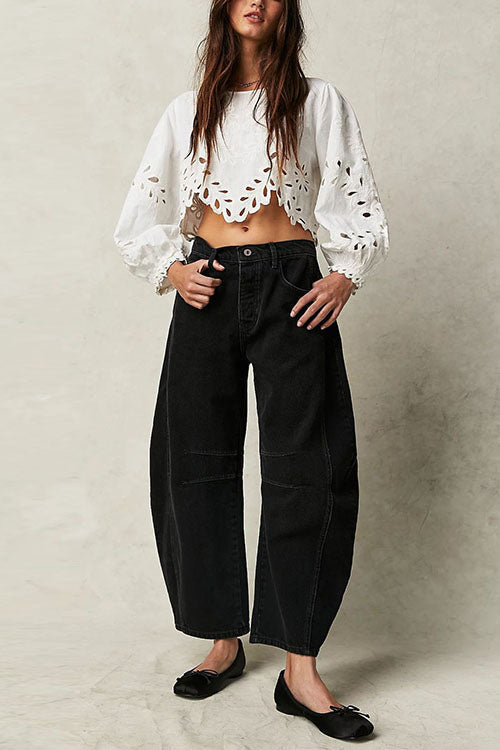 Valenzora | Rosiedress Mid Rise Barrel Leg Jeans