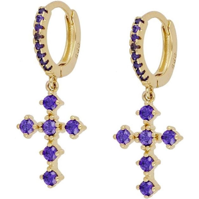 Valenzora - Hoop earrings with dangling pendants | Multicolored gemstone earrings