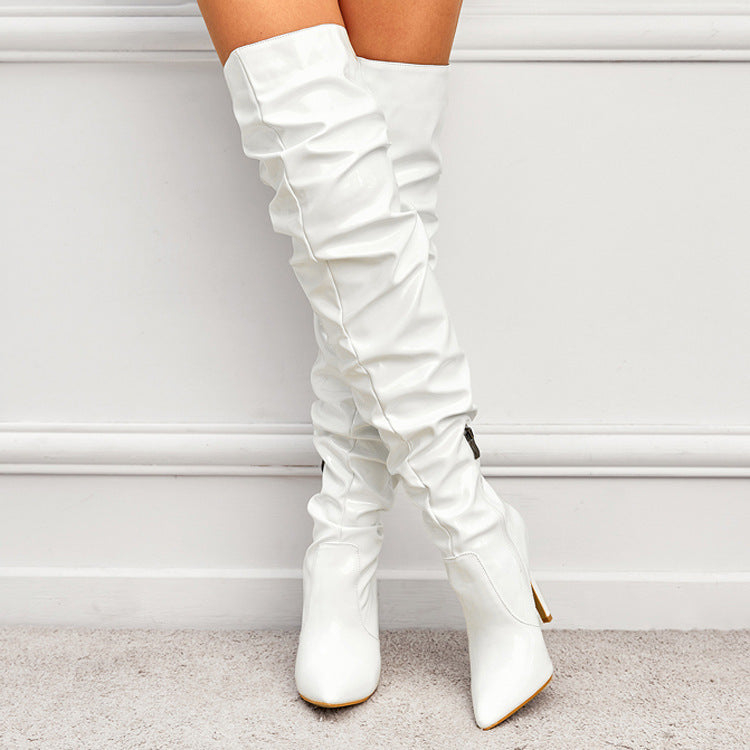Valenzora | Knee-high long boots for women with super high heels for parties