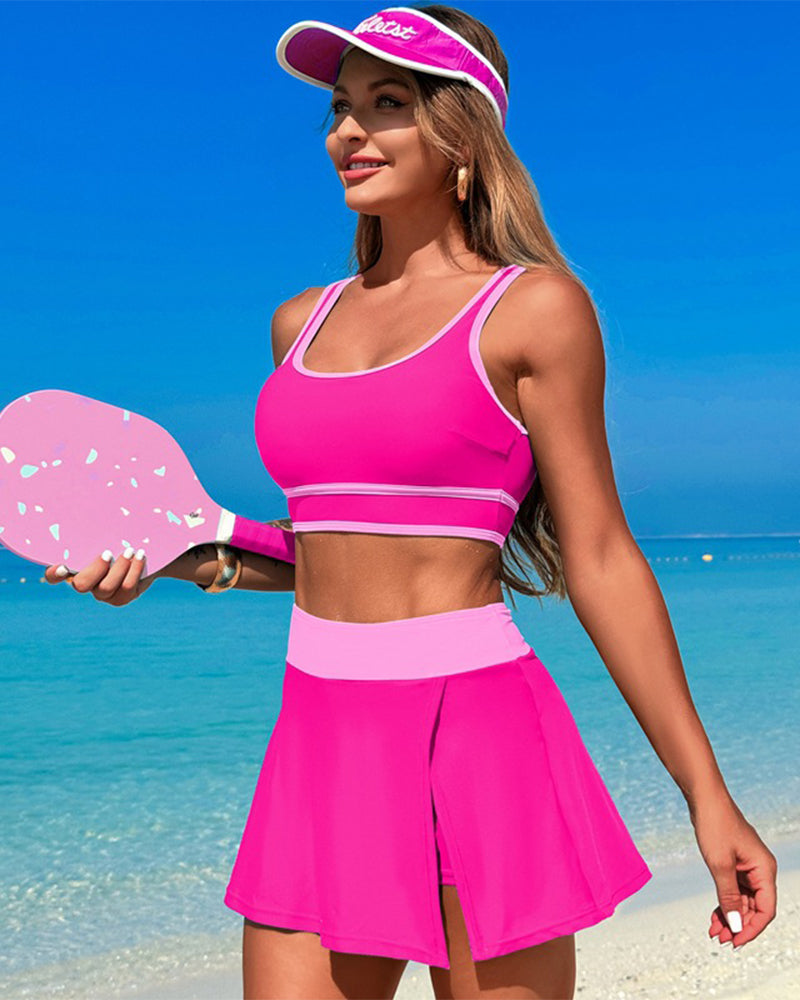 Valenzora | Quick-Drying Two-Piece Swim Skirt Set