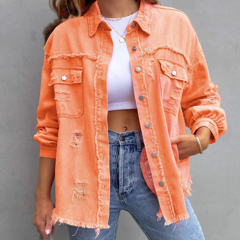 Valenzora | Trendy denim jacket - breathable and stylish for everyday wear
