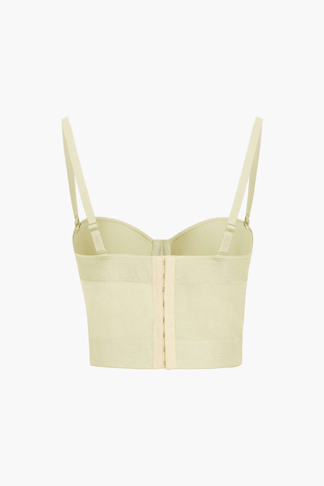 Valenzora | Figure-hugging bustier top with underwire cups and transparent mesh structure