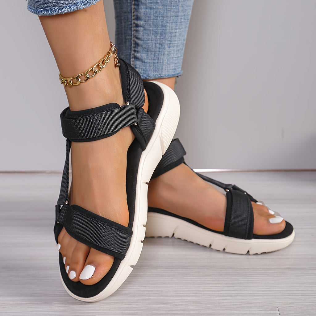 Valenzora | Women's Sandals: Color Block, Non-Slip, Elegant, Lightweight, Outdoor, Summer