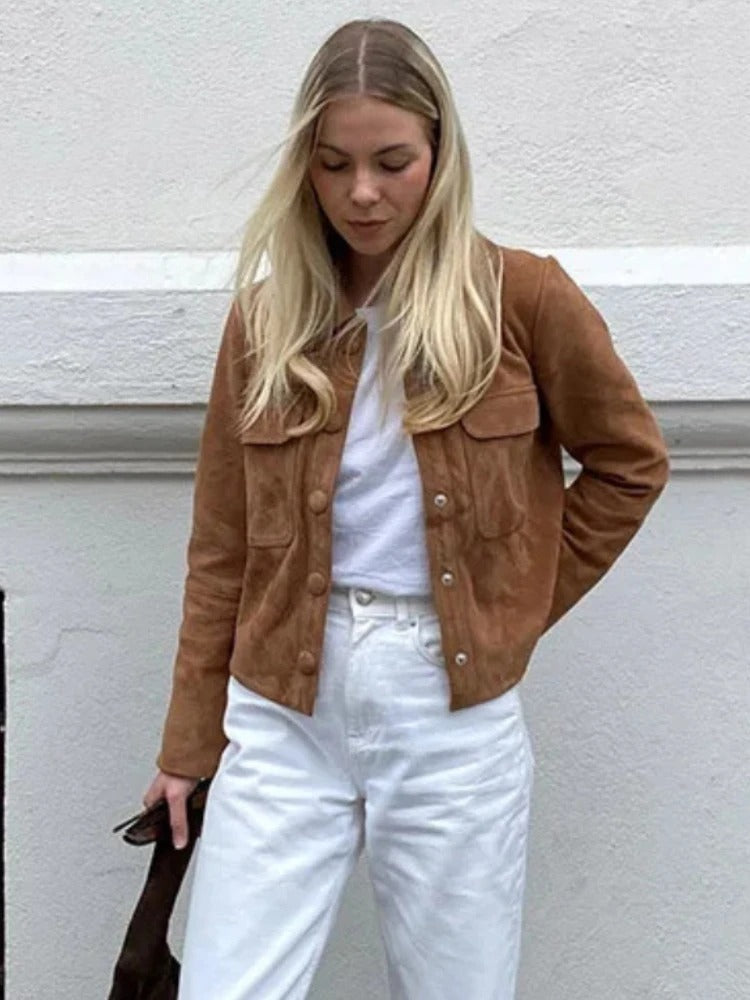 Valenzora | Elegante Wildlederjacke