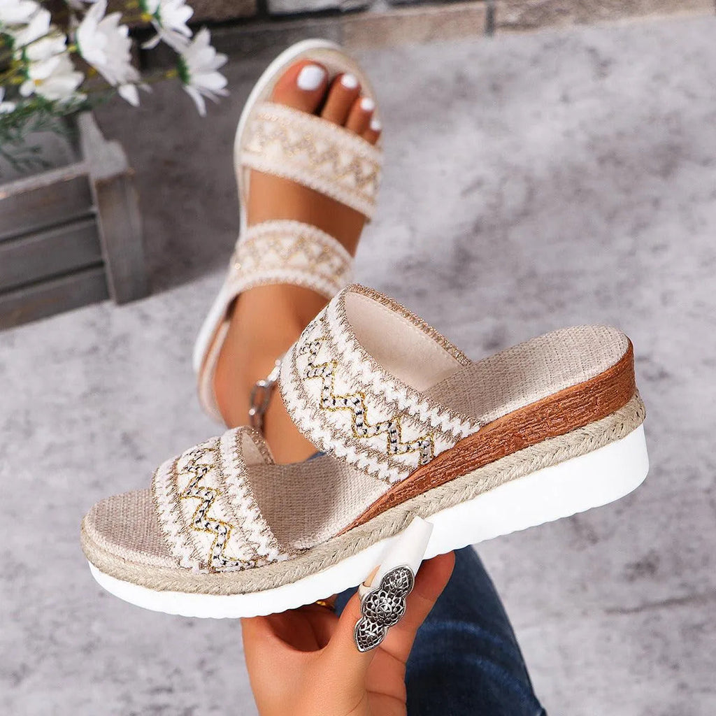 Valenzora | Summer sandals with linen sole