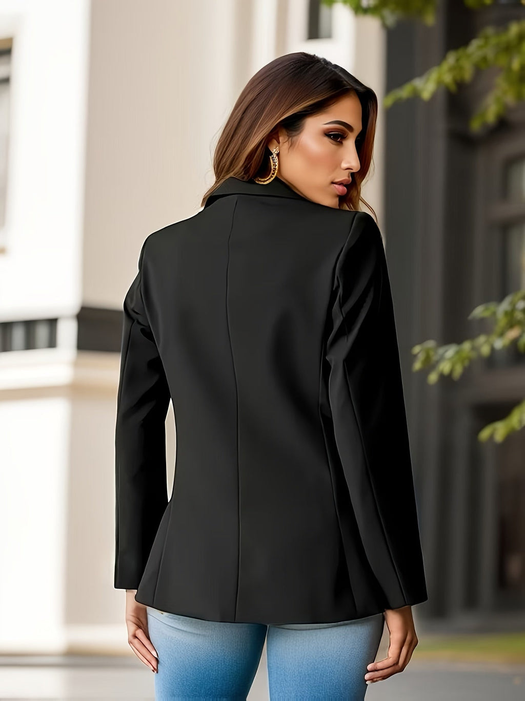 Valenzora | Elegante Herbstklassiker-Business-Blazer mit Seitentaschen für Damen