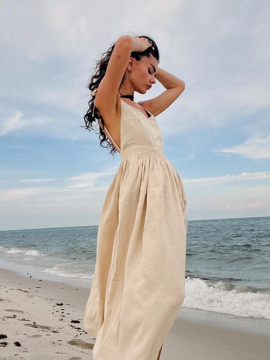 Valenzora | Strandkleid aus Vintage-Leinen