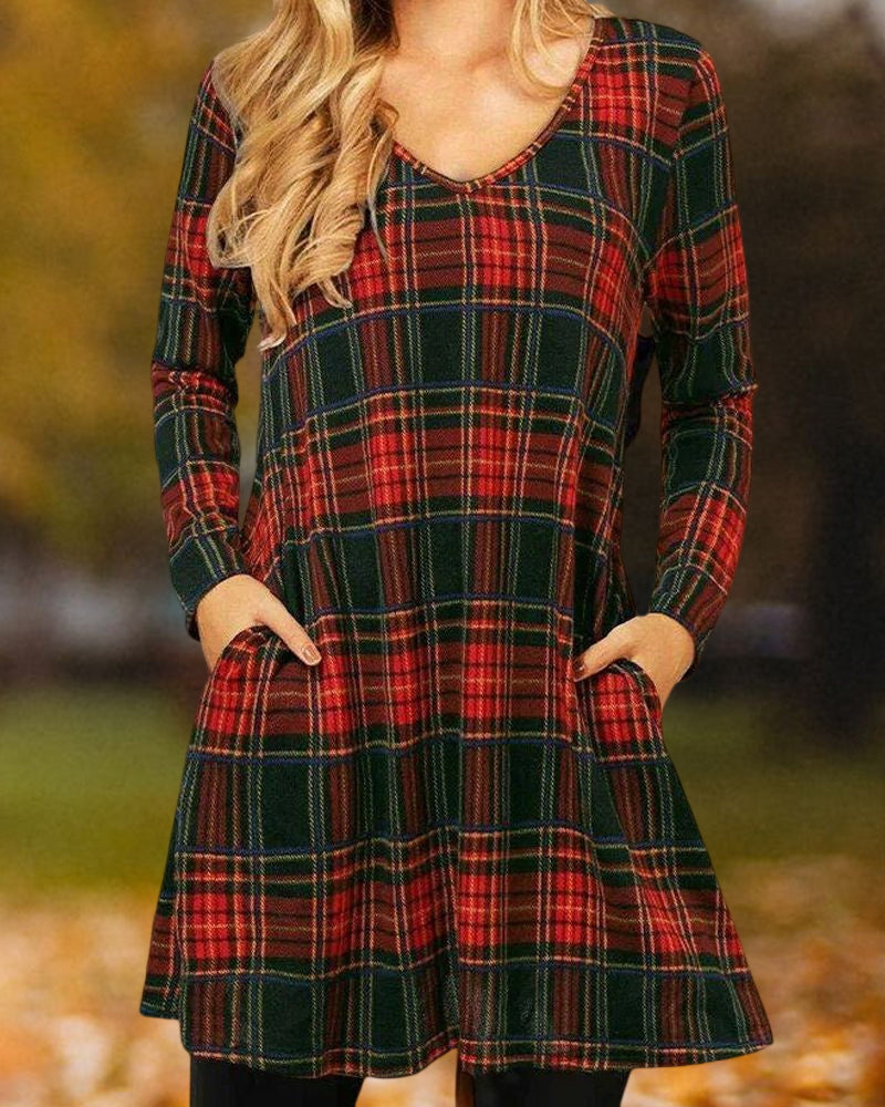 Valenzora | Relaxed Vibes Checkered Loose Dress