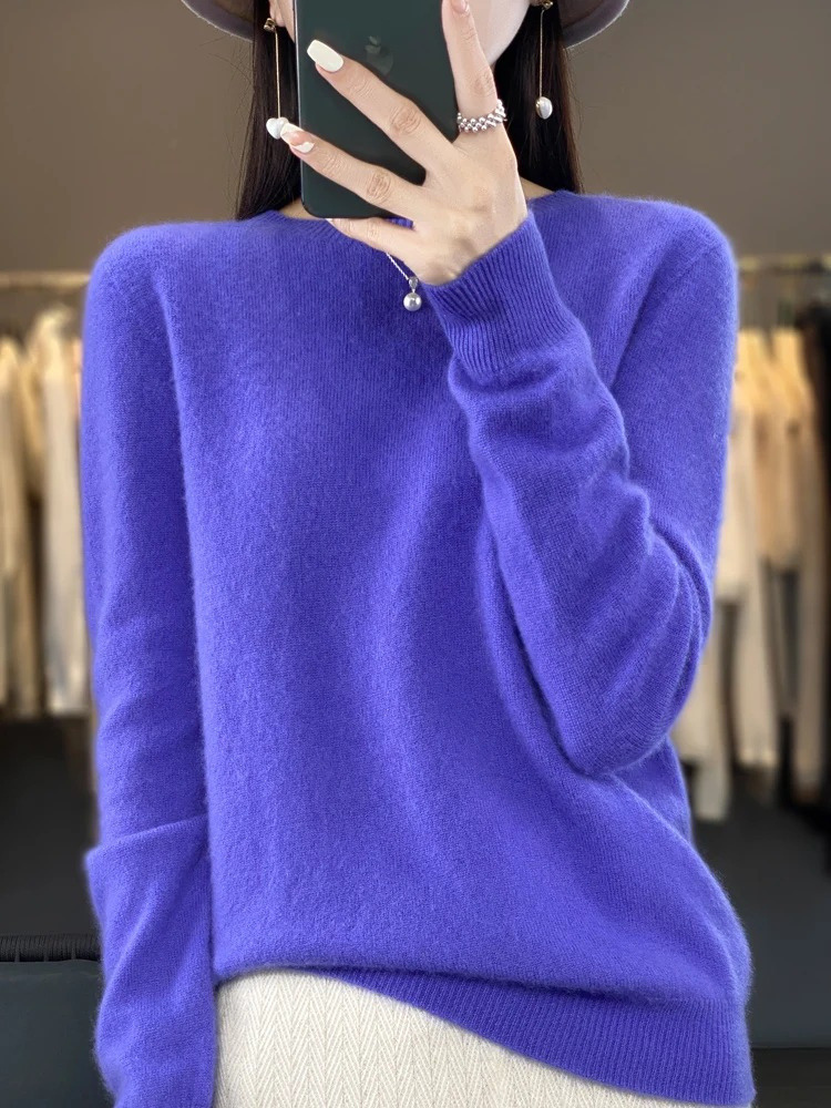 Valenzora | Damen Kaschmirpullover, Rundhals, Weicher und Eleganter Strickpullover