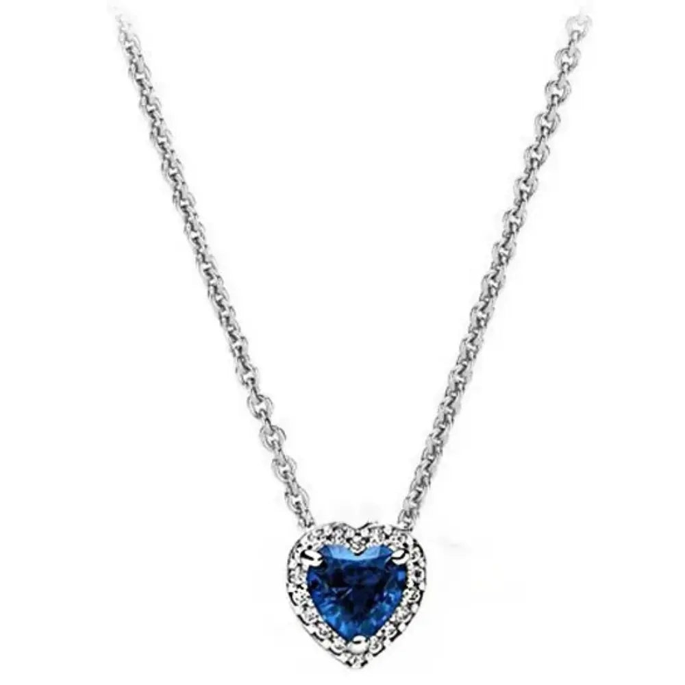 Valenzora | Sterling Silver Eye-Blinding Heart-Shaped Pendant Necklace for Women