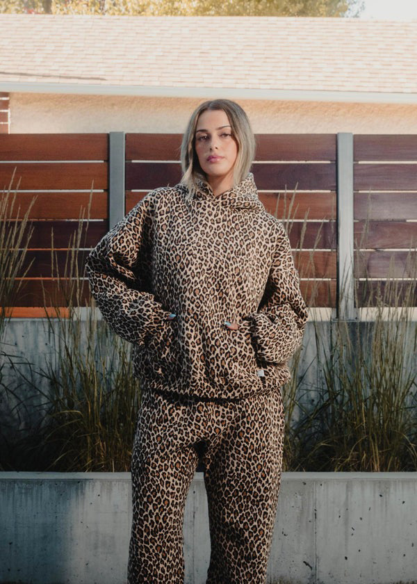 Valenzora | Hoodie und Jogginghose im Leopardenmuster für Damen