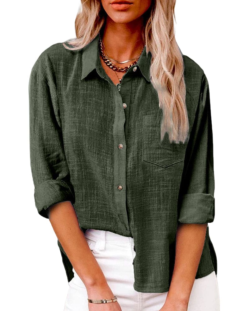 Valenzora | Long-sleeved linen shirt for women
