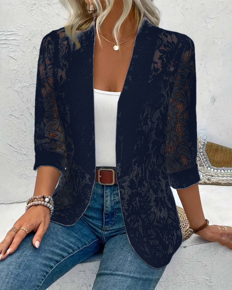 Valenzora | Eleganter Blazer mit Spitze