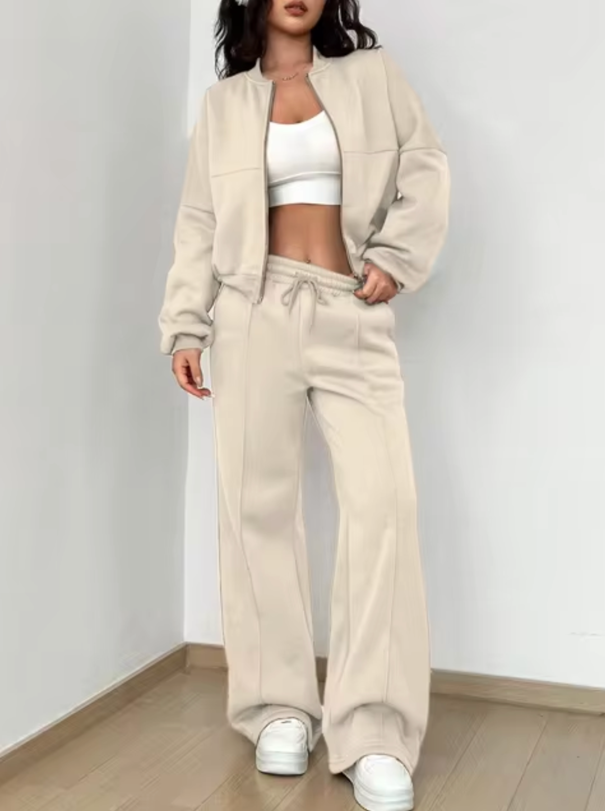Valenzora | Cotton bomber jacket and pantsuit