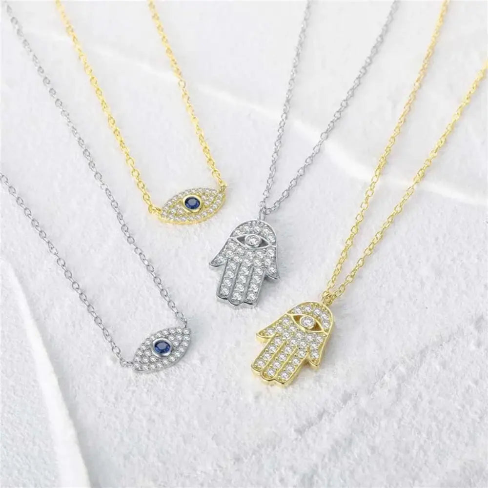Valenzora | Sterling Silver Diamond Protective Pendant for Women