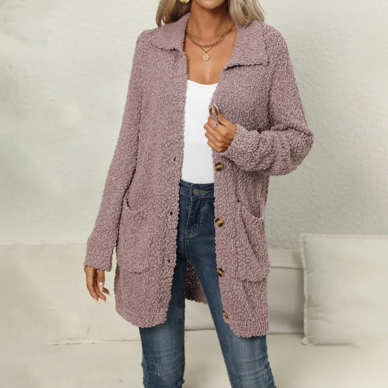 Valenzora | Lässiger einfarbiger Cardigan