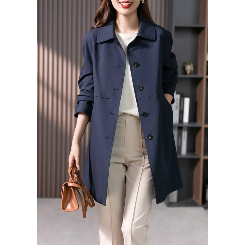 Valenzora | Classic women's trench coat, simply tied, tailored women's coat