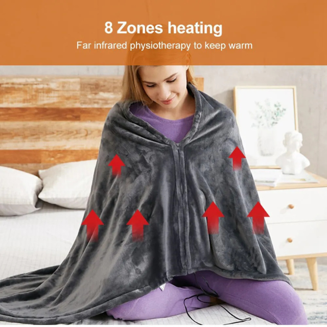 Valenzora | USB Heated Blanket Adjustable Temperature Ultimate Comfort