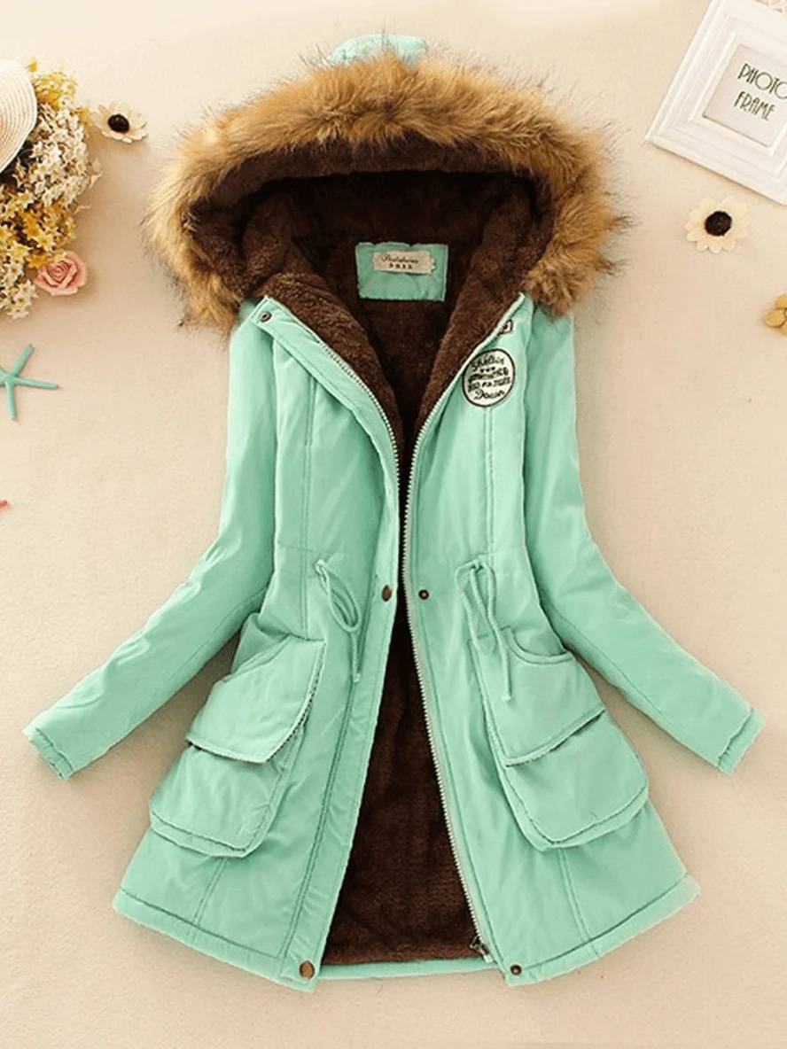Valenzora | Women's parka in mid-length style with zipper