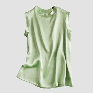 Valenzora | Sleeveless Silk Satin Top