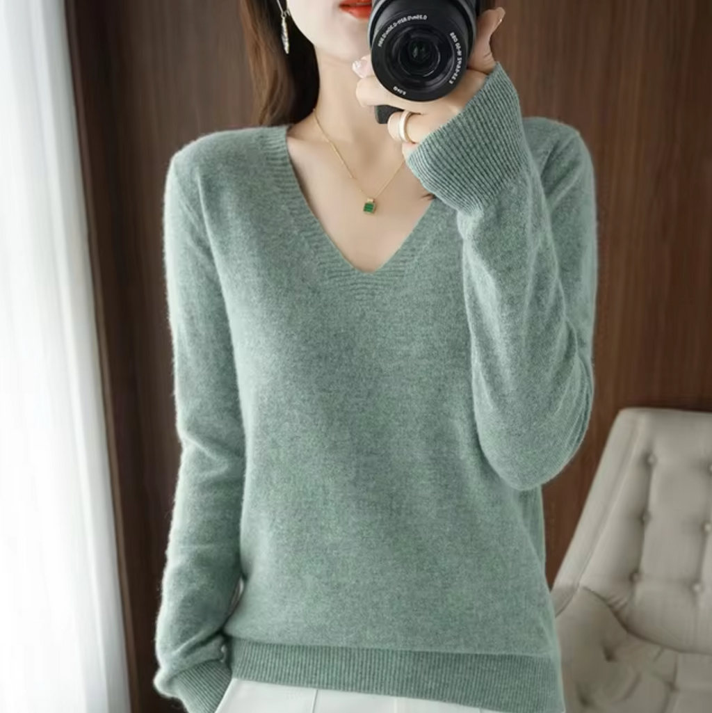 Valenzora | Strickpullover mit V-Ausschnitt