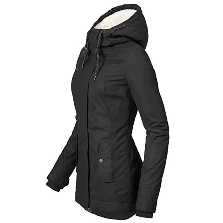 Valenzora | Lined winter coat with hood, waterproof, women's