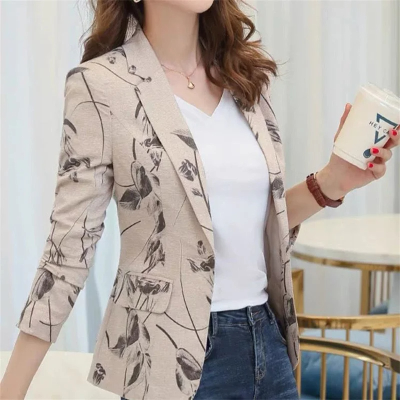 Valenzora | Women's Floral Pattern Blazer Perfect for Spring and Summer