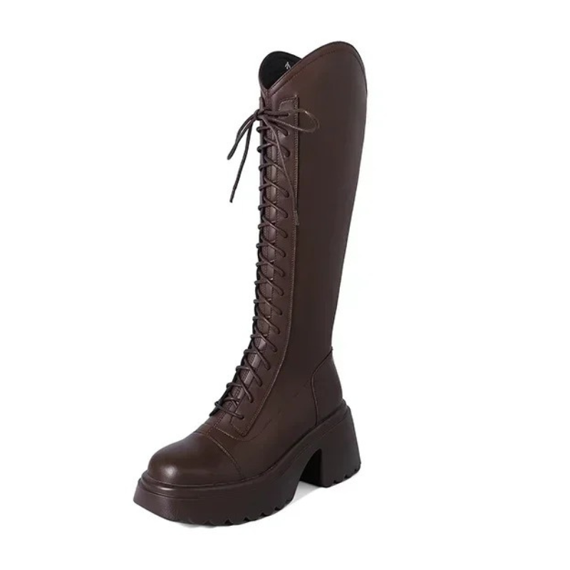 Valenzora | High Boots Women's Boots with Laces and Sturdy Heel