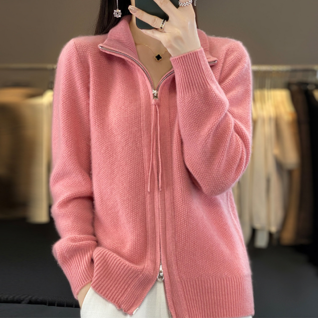 Valenzora | Eleganter und bequemer Cardigan mit Reißverschluss