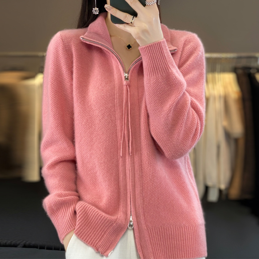 Valenzora | Eleganter und bequemer Cardigan mit Reißverschluss
