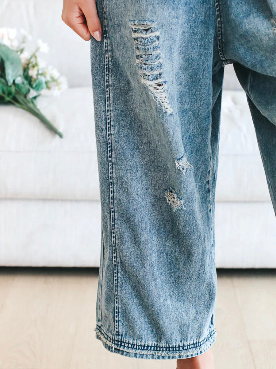 Valenzora | Jeans-Jumpsuit für Damen, Baggy Jeans Overall