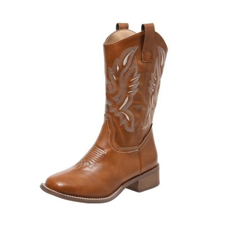 Valenzora | Western style boots for women with pointed toe and block heel, cowboy boots for women