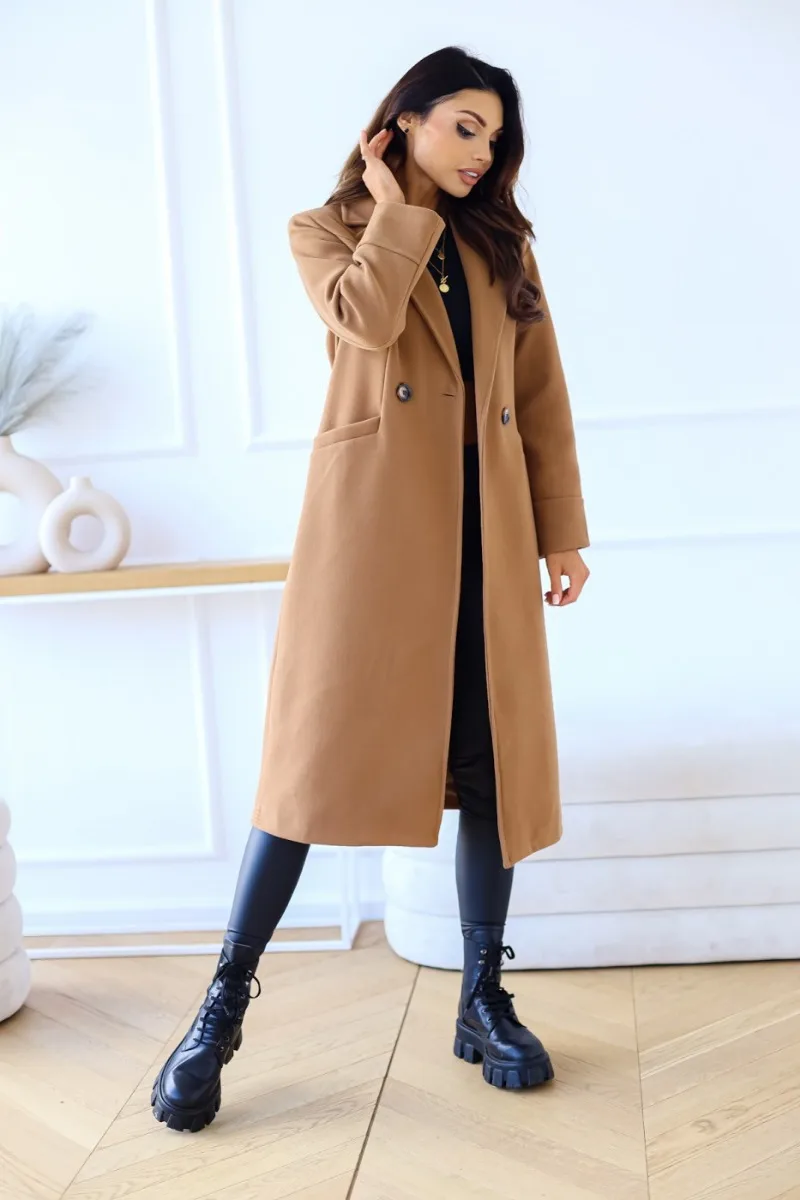 Valenzora | Classic long trench coat with
