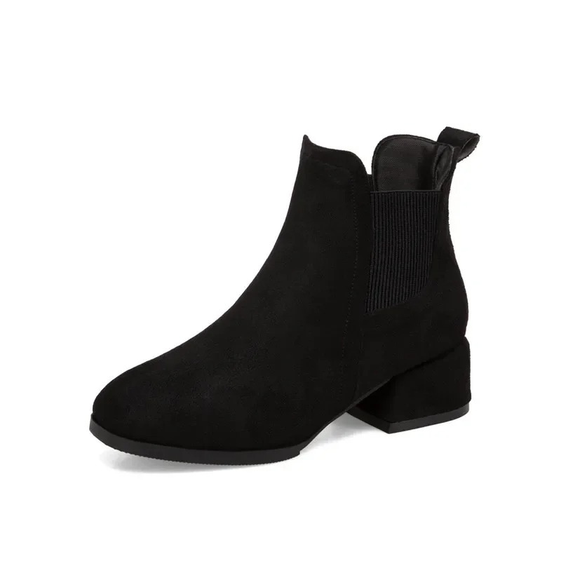 Valenzora | Elegant entry-level ankle boots with block heel, women's ankle boots