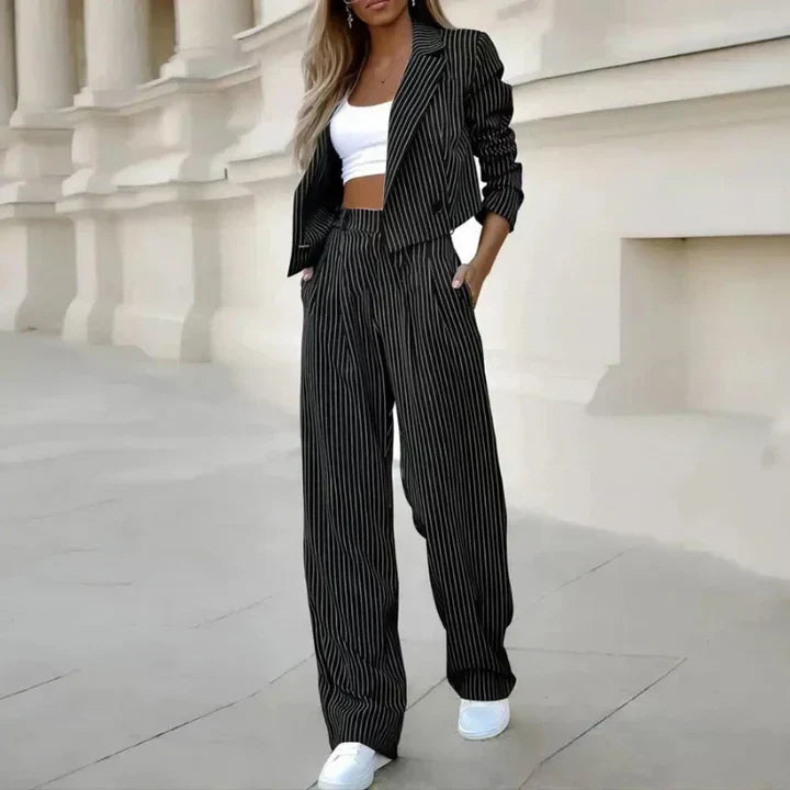 Valenzora | 2-Piece Blazer Suit and Wide-Leg Trousers for Women