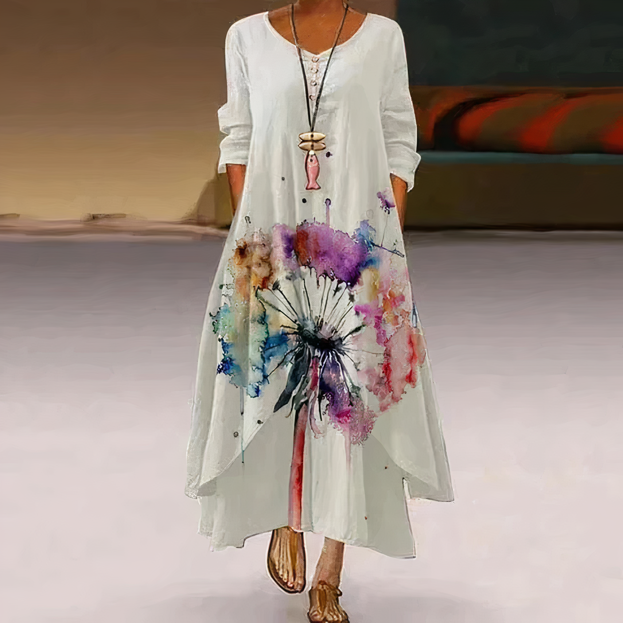 Valenzora | Elegant cotton dress Fashionable