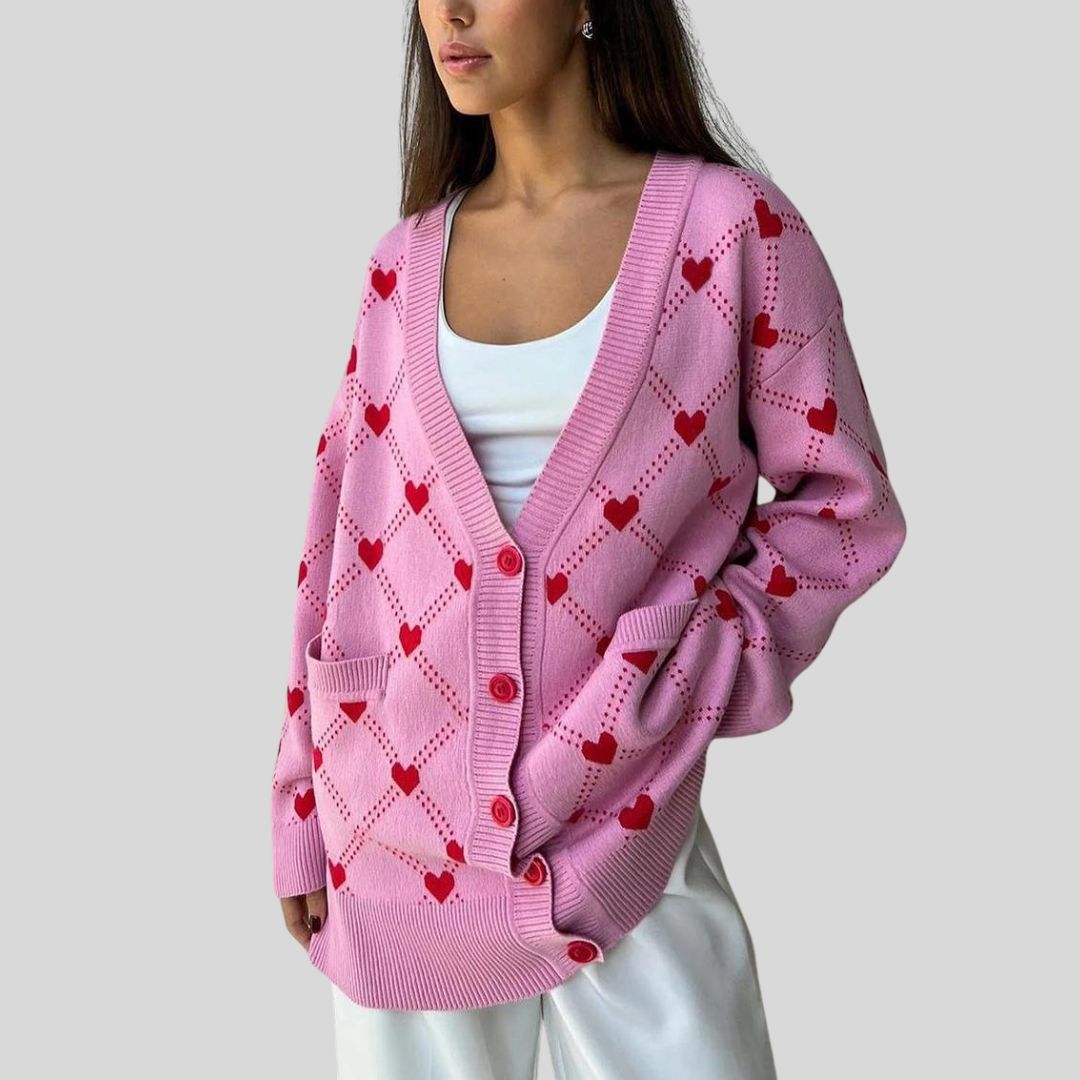 gestrickte Damenstrickjacke
