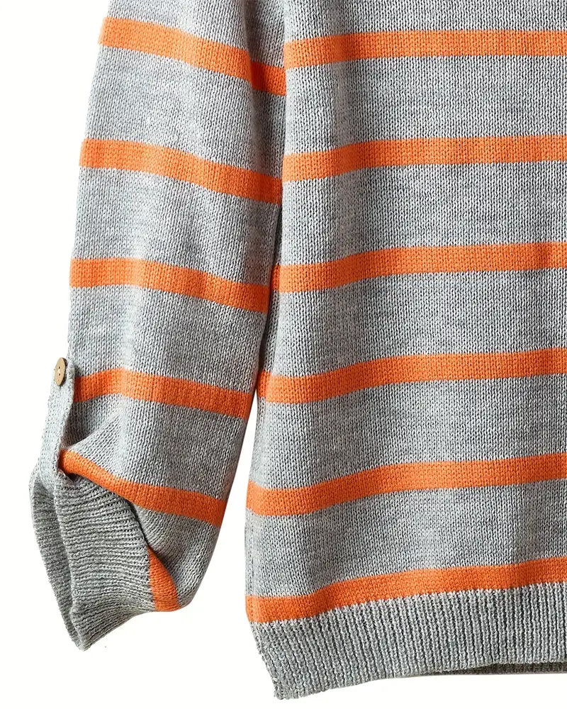 Valenzora – Warm striped women's sweater