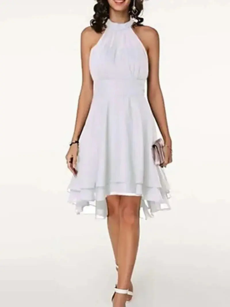 Valenzora | Elegant sleeveless chiffon dress
