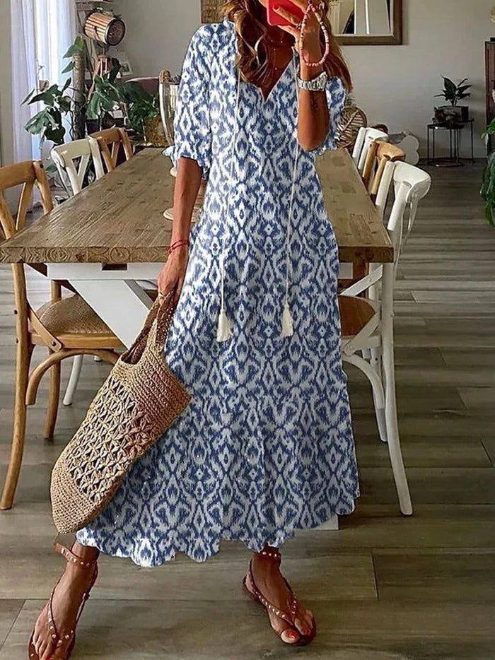 Valenzora | Summer Midi Dress with Light Design